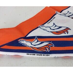 Vintage 90s NFL Denver Broncos Football Bandana Handkerchief Scarf NFLP NEW